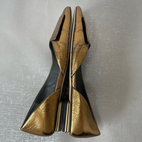 SARTO by Franco Sarto A‑Tracy Bronze Leather Ballet Flats 9 M Square Toe Shoes - Picture 9 of 11